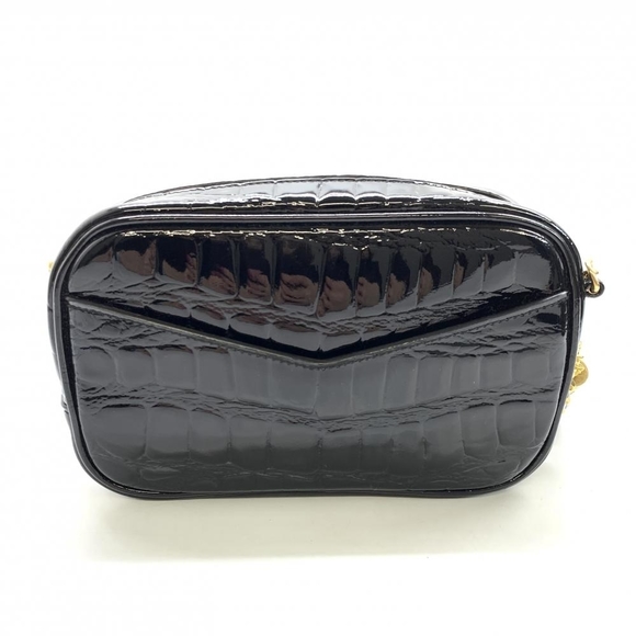 Saint Laurent LOU Mini Bag Fringe Enamel Shoulder Bag Black - Picture 4 of 10